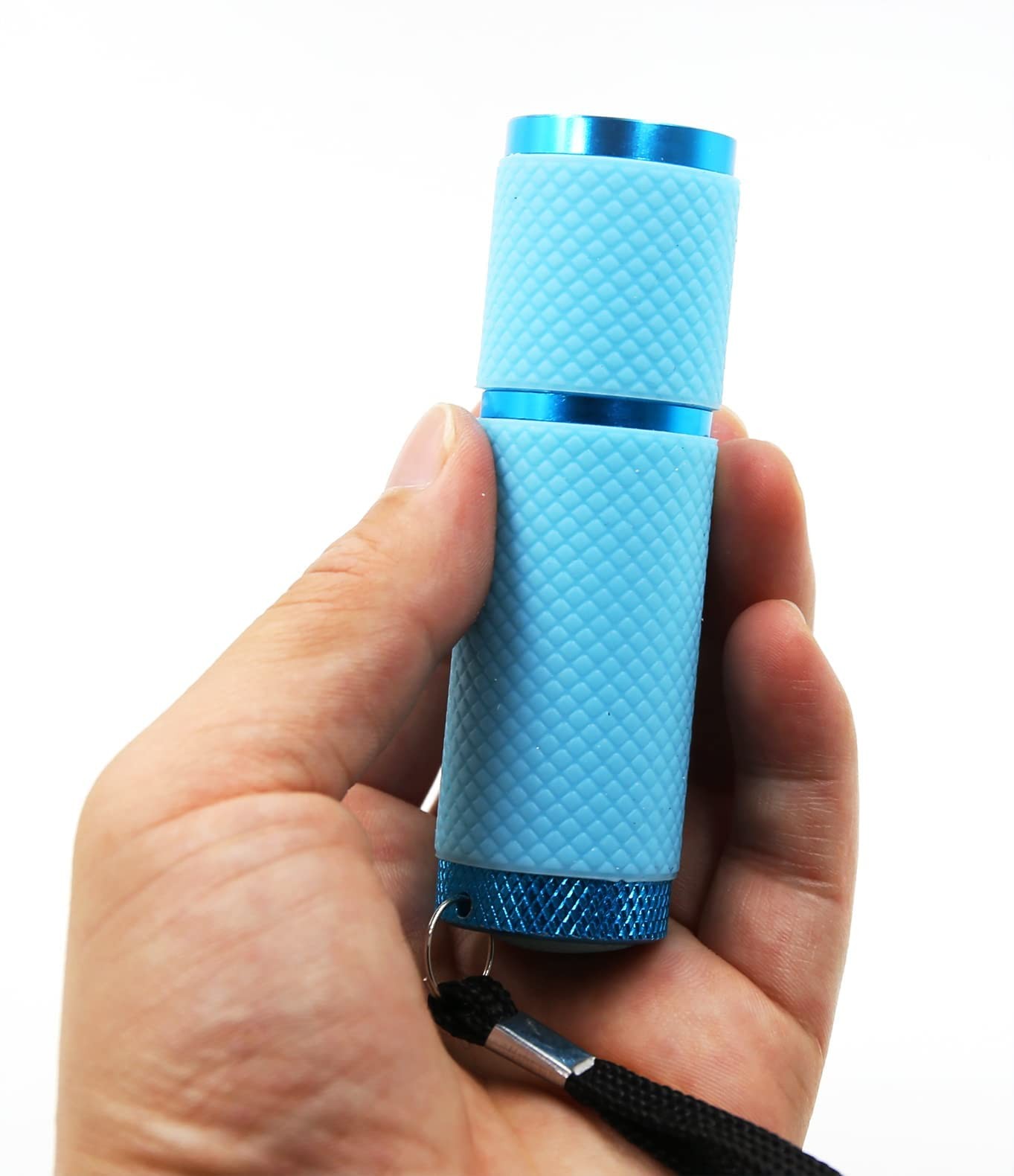 4 Pack Mini Flashlights, 9 LED Glow-in-The-Dark Aluminum Lights with Straps –…