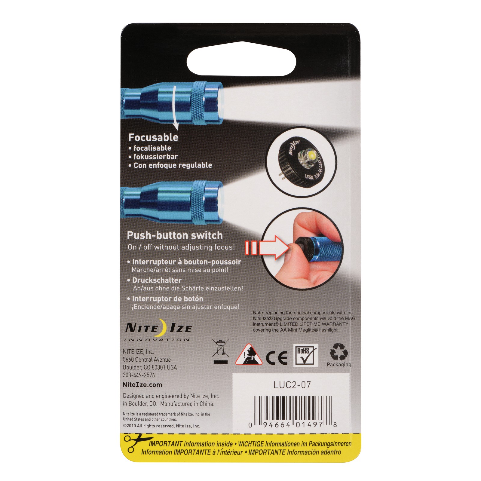 Nite Ize LED Upgrade Combo II Fits AA Mini Maglite