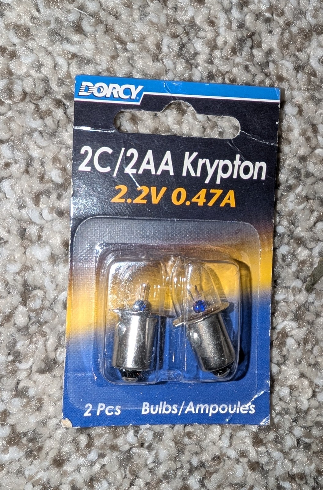 Dorcy 2C/2AA Krypton Flashlight Replacement Bulb Clear 2.2 V Bayonet Base 2pk