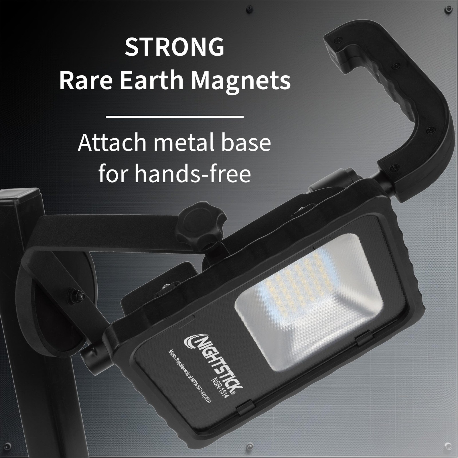 Nightstick NSR-1514 Rechargeable LED Area Light with Magnetic Base Black