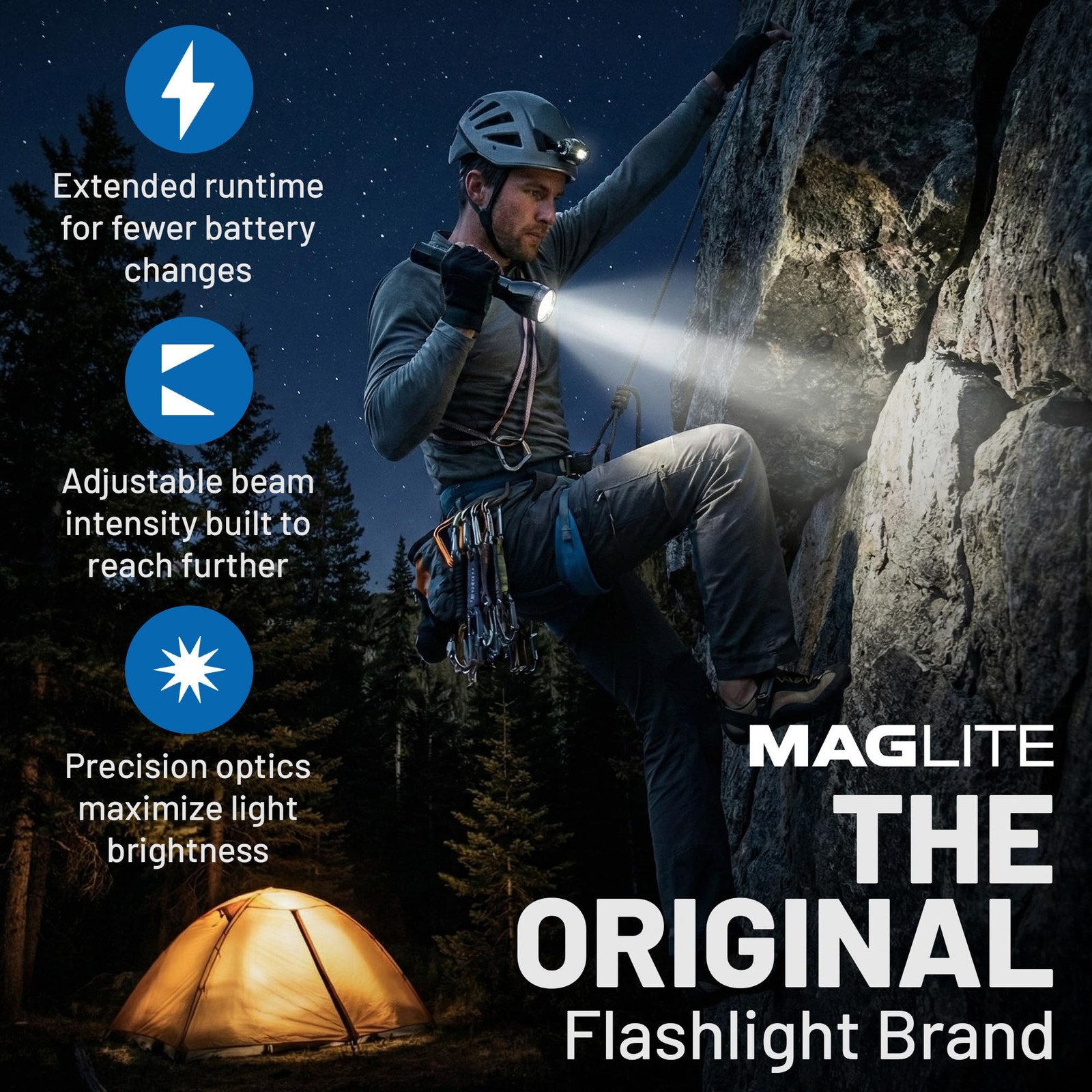 Maglite ML300L LED 6-Cell D Flashlight, Adjustable Focus, Long Battery Life,