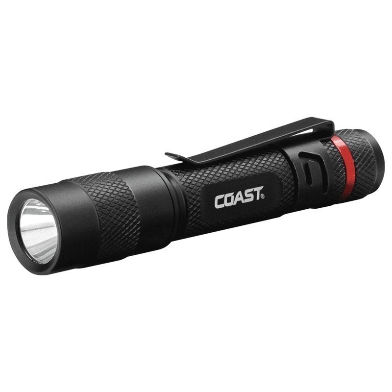 100 Lumen LED Flashlight IP54 Waterproof Pocket Clip Alkaline Battery Compact US