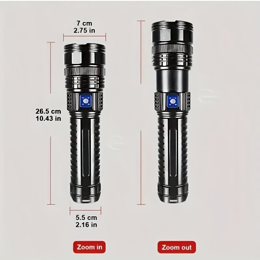 1000000LM LED White Flash Light Emergency Spotlight 500m Powerful Led Flashlight