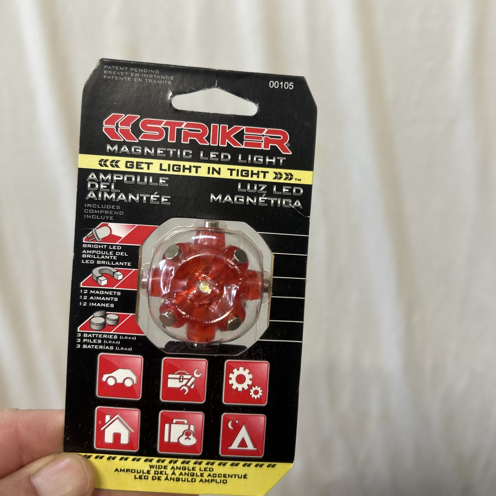 Striker 00105 Magnetic Light Mine 12 Spot Magnets Lot Of 3 (xx)