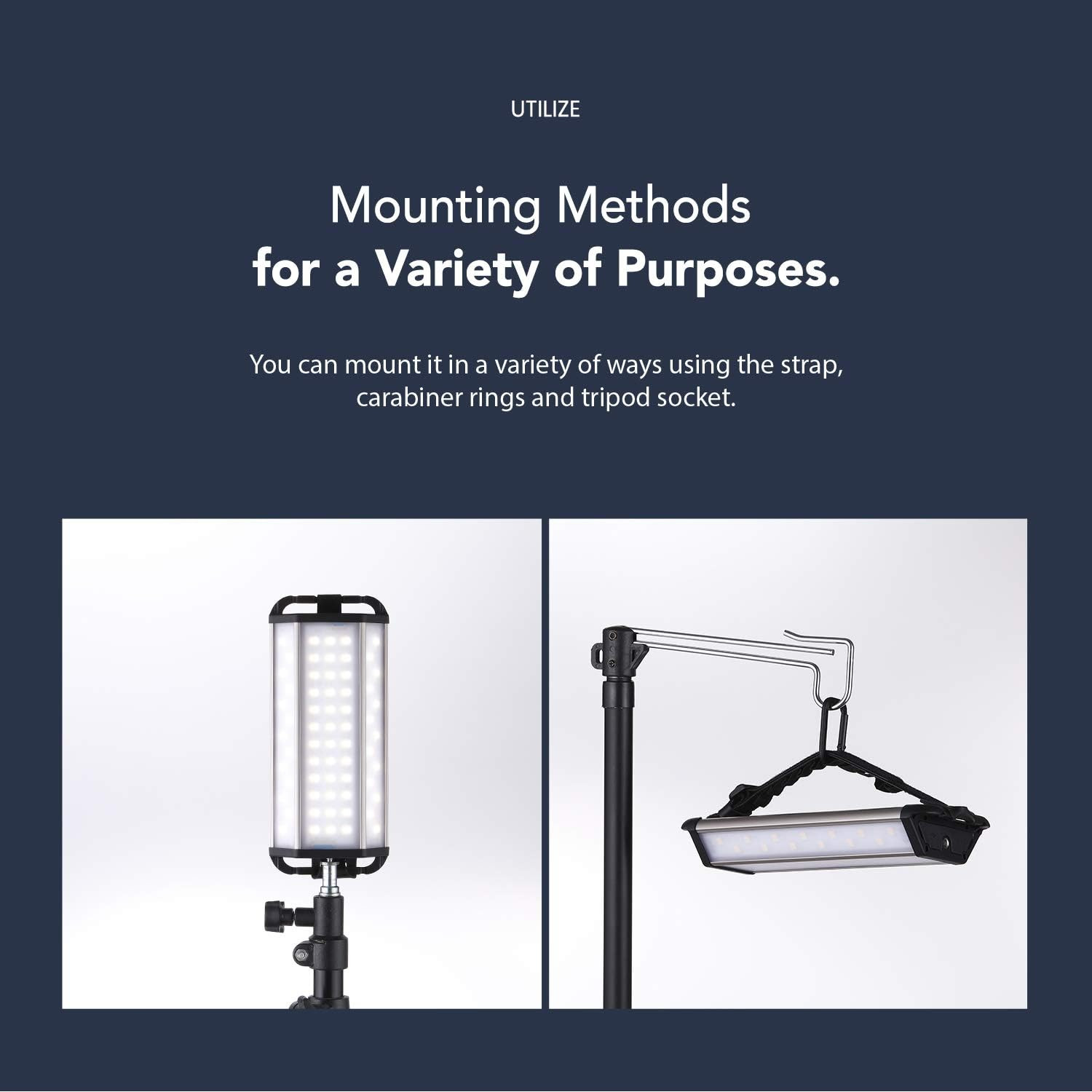 3 FACE+ (Large) – Rechargeable LED Area Light for Outdoors, Camping, Tent, Work,