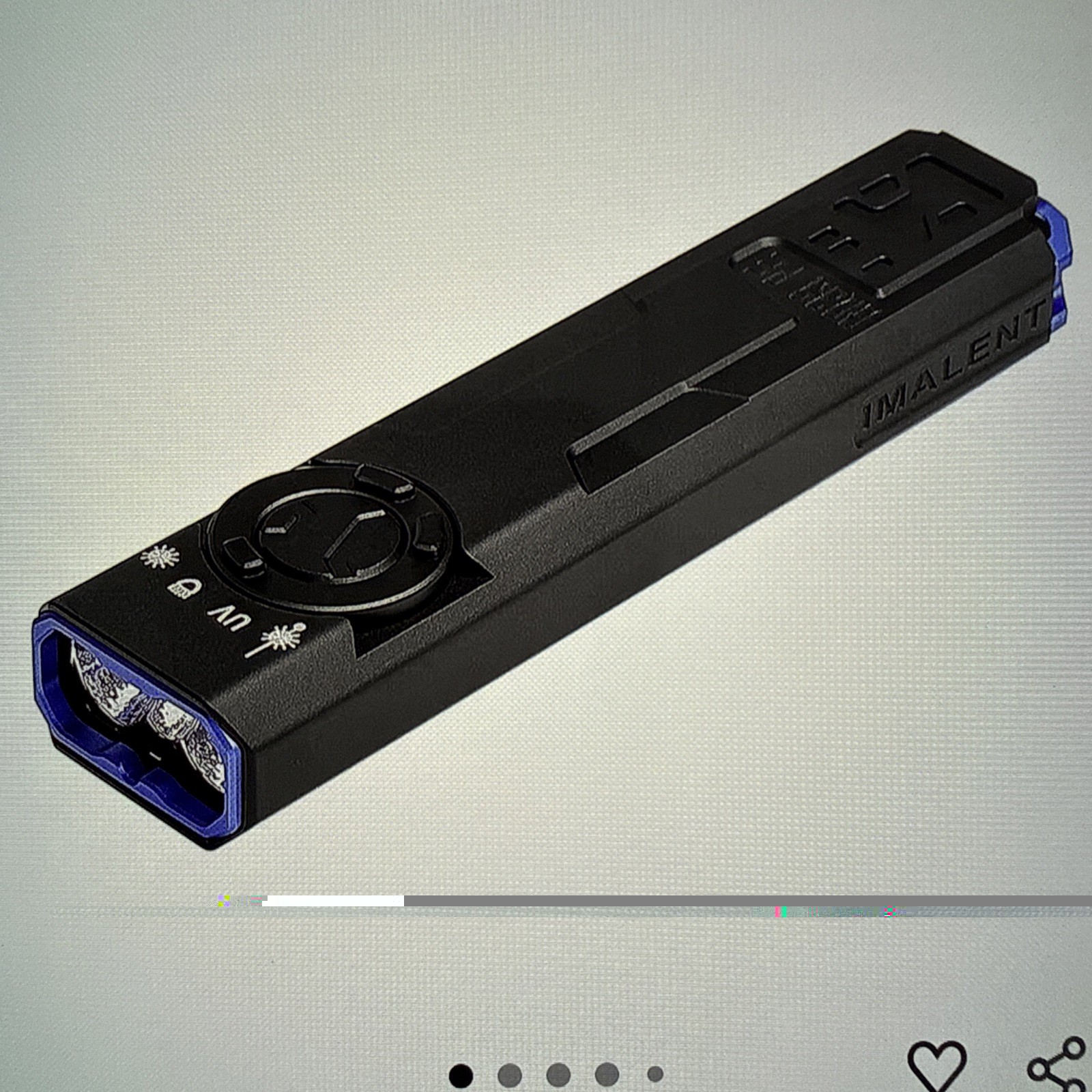 IMALENT GR35 EDC Tactical Flashlight 2800 Lumen Flat Shape UV Light Green Beam