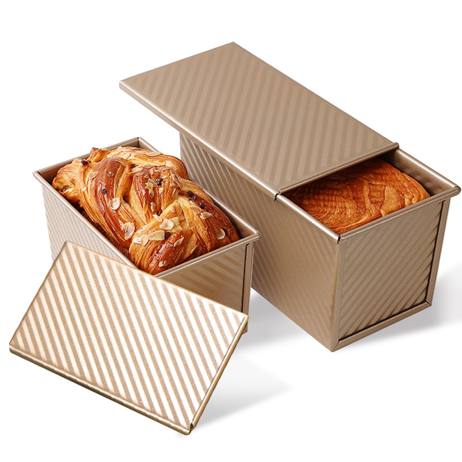 Cayanmydery 2 Pack Pullman 0.5 LB & 1 LB,2 PCS, 2PCS, 0.5LB Small & 1LB Big