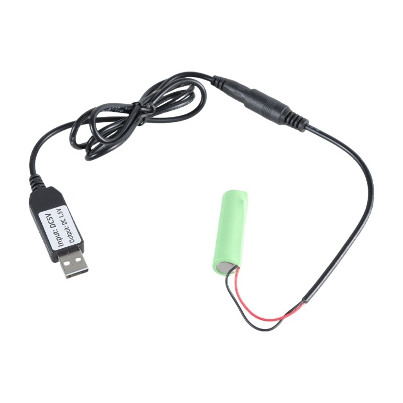 USB 5V 2A to 1.5V1A AA LR6 Power Cable Eliminators Line
