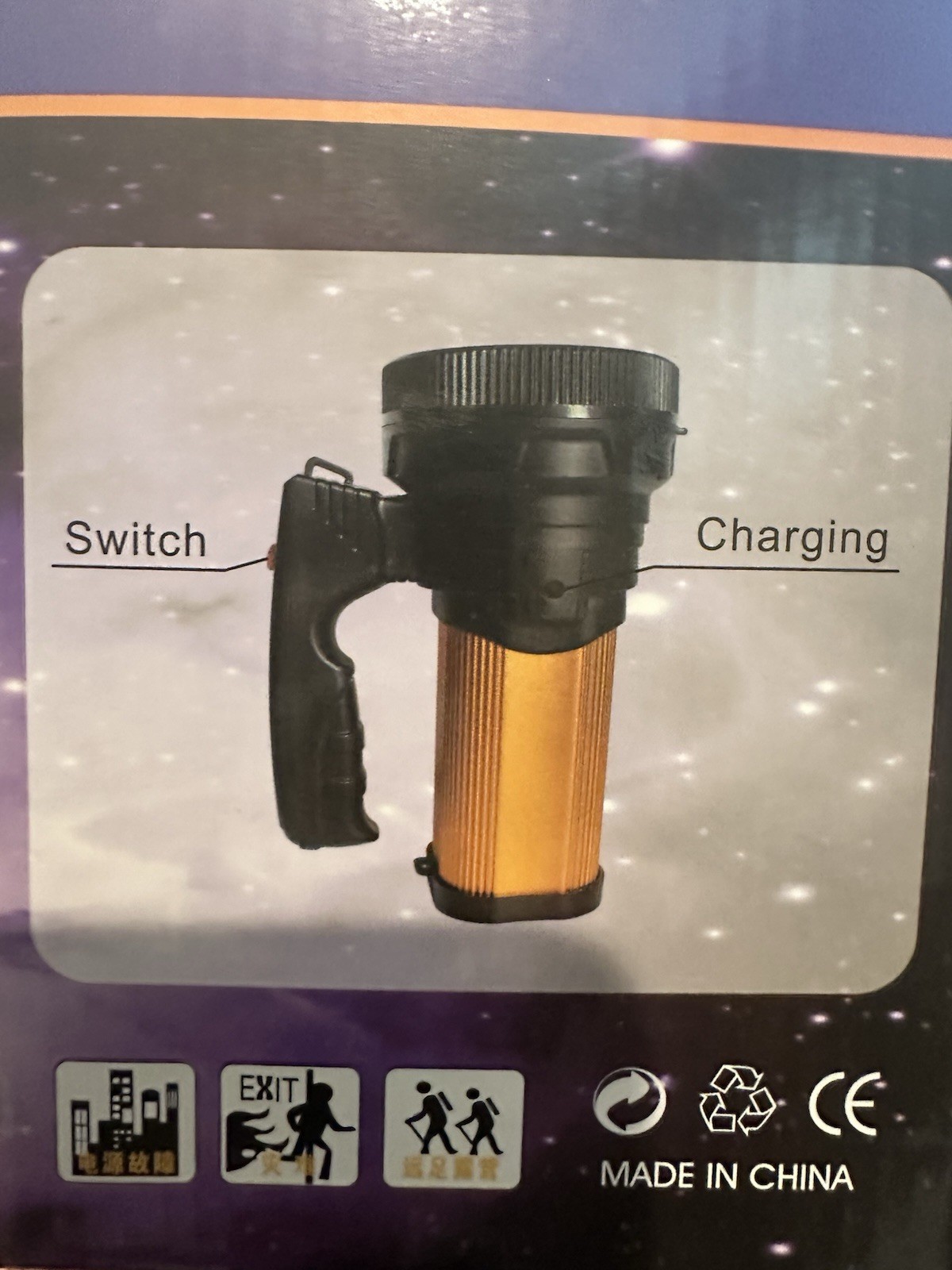 LED Flashlight Rechargeable Super Bright Work Camping Fishing Hunting Trail Walk