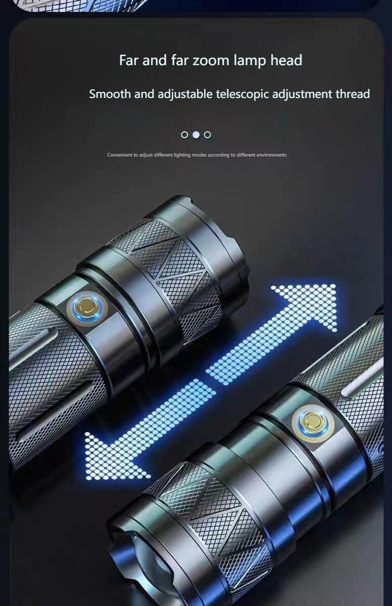 High-Power LED Laser Light, Long Range Adjustable Beam, 5 Lighting Modes, Waterp