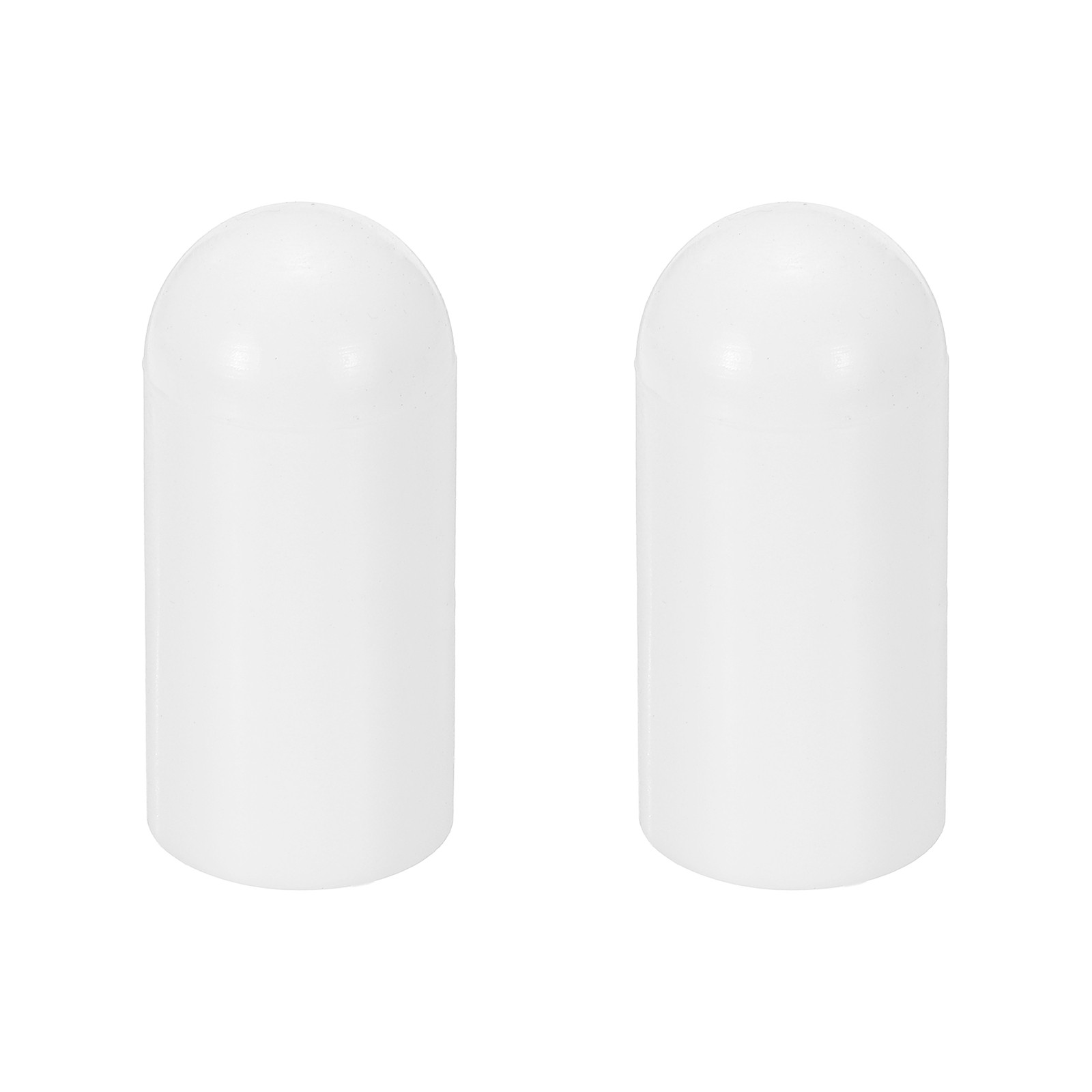 2Pcs Flashlight Diffuser Cap, 20mm IDx50mm Flexible Silicone End Cap, White