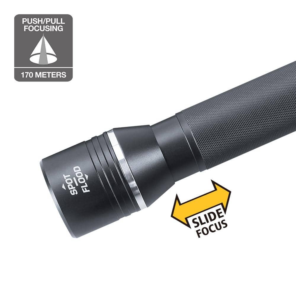 Defiant 1500 Lumens LED Slide-to-Focusing Aluminum Flashlight