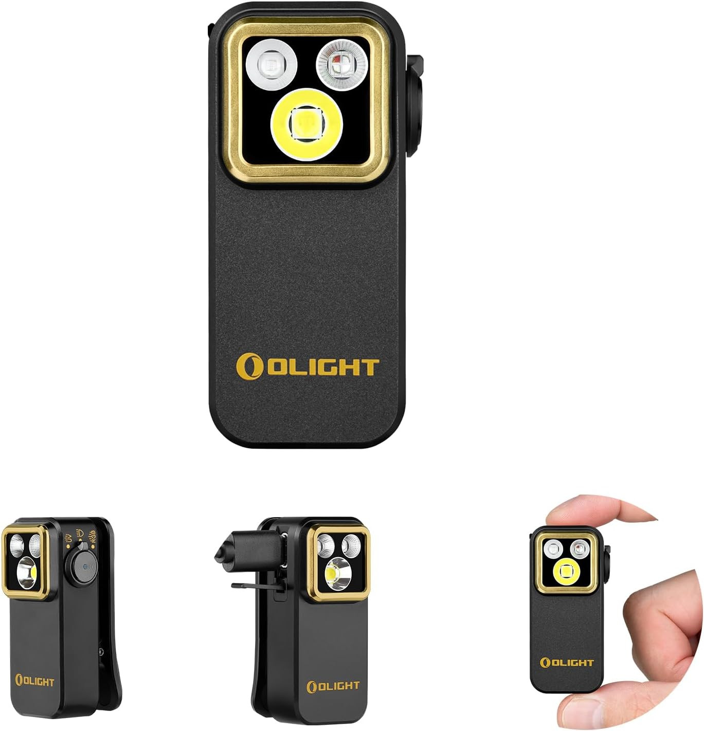 Oclip Pro S EDC Flashlight Clip-On Light, 600 Lumens Type-C Rechargeable with Wh