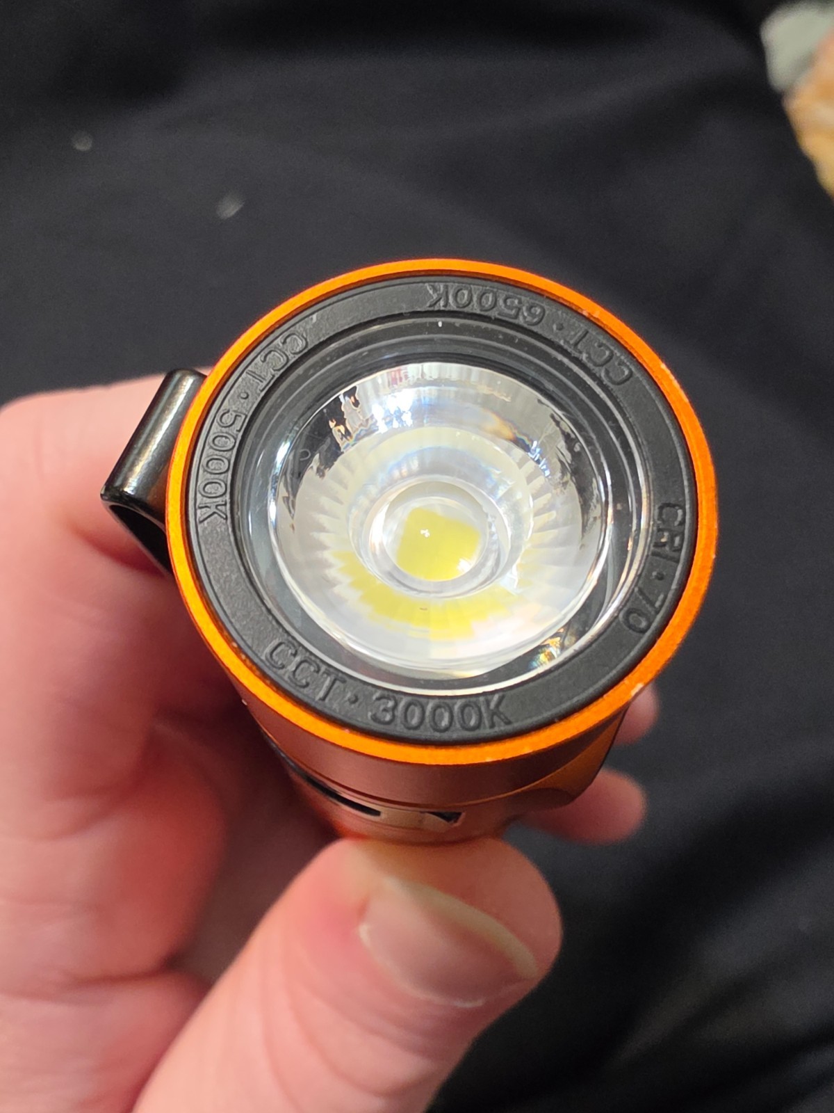 Olight Baton 3 Pro Max Orange Rechargeable LED Flashlight w/ MCC Charger Stand