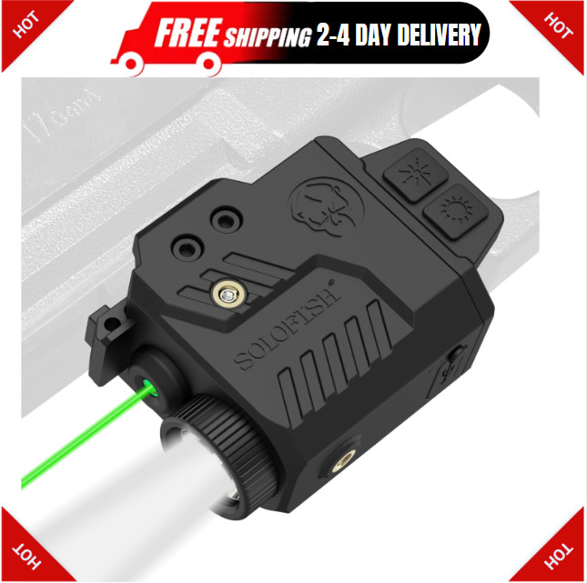 SOLOFISH 700/500lm Tactical Flashlight–Multi-Color Beam & Strobe,Rail-Compatible