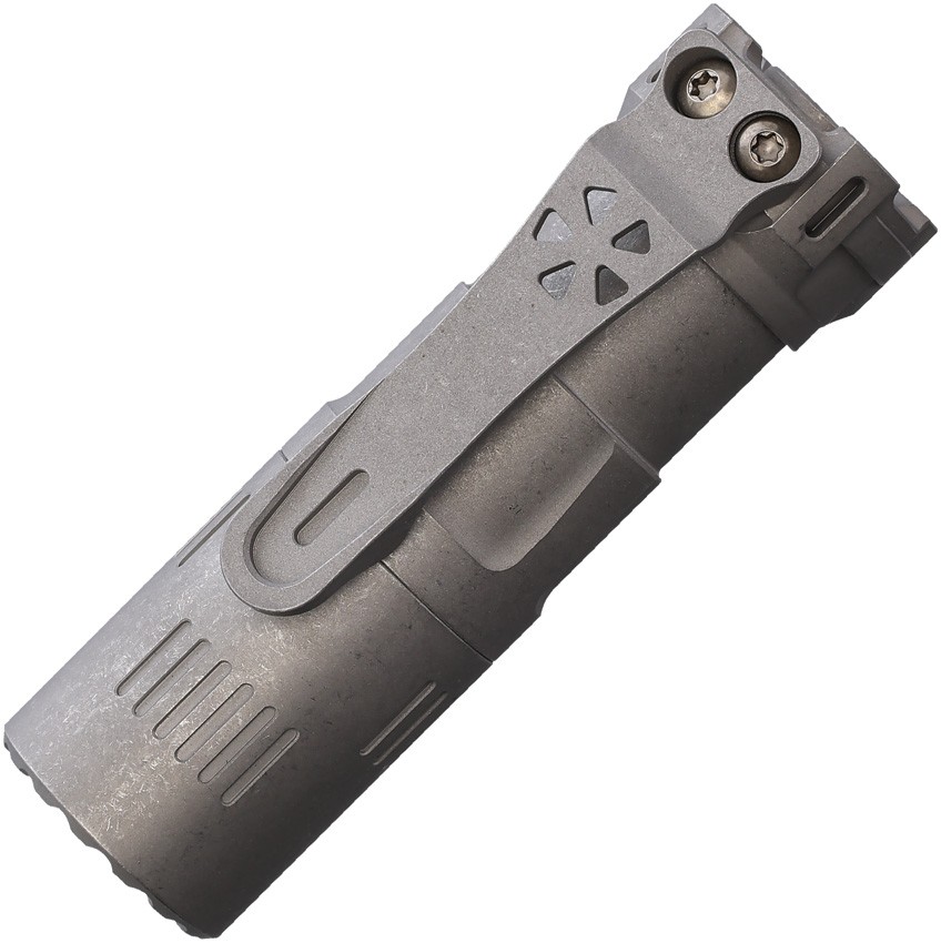 ReyLight Rook Gray Smooth Titanium Water Resistant Flashlight RKTISW