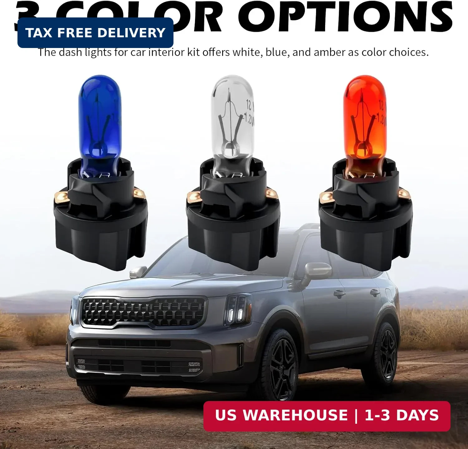 20PCS Halogen Instrument Cluster Bulbs Kit,1.2W 12V T5 Dash Lights for Car Inter