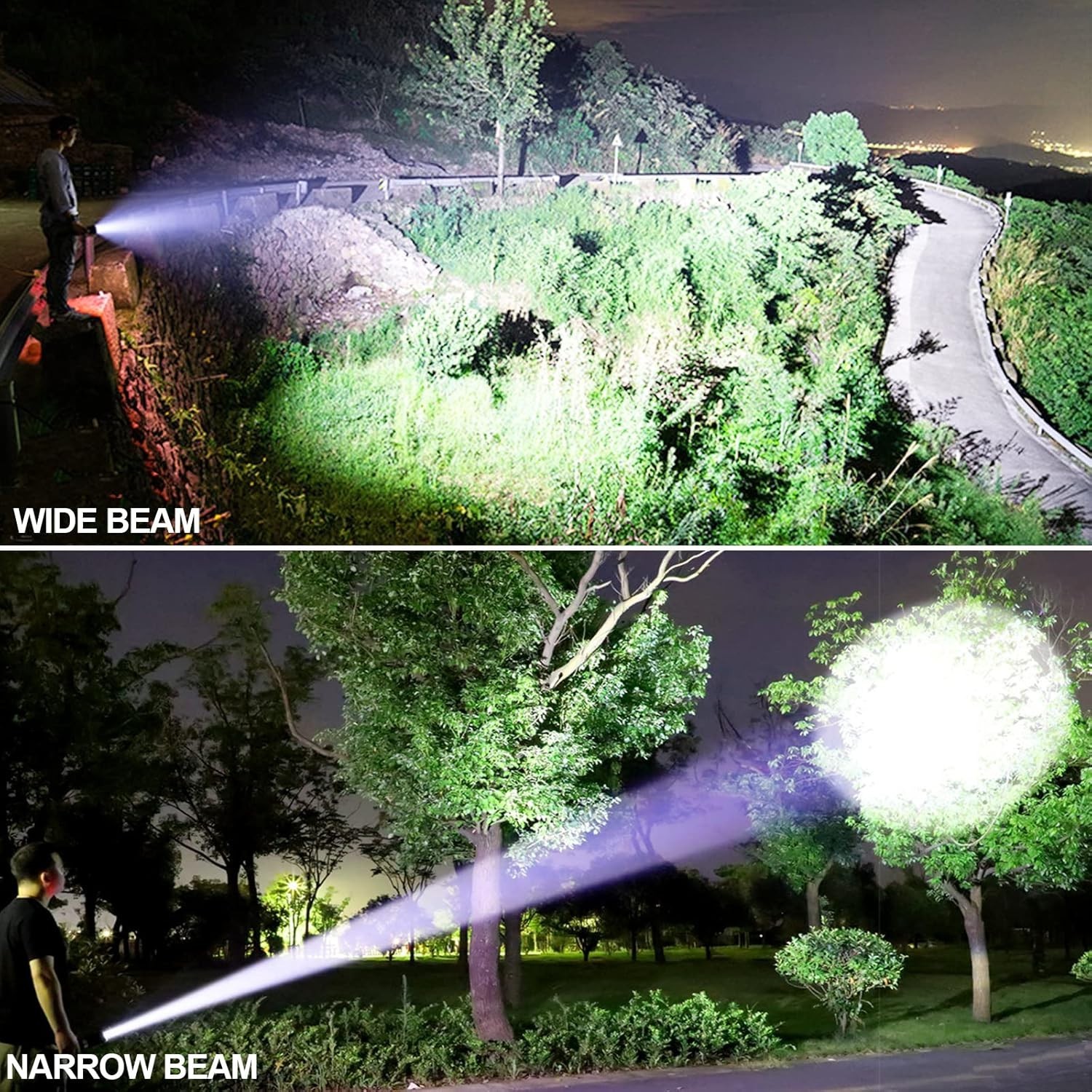 90,000 Lumens Rechargeable LED Flashlight – Waterproof & 5 Modes for Emergencies