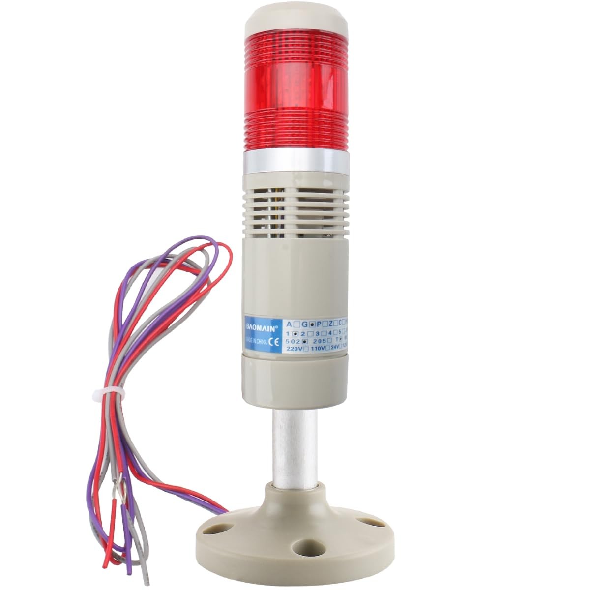 Industrial Signal Light Column LED Alarm Round Tower Light Indicator Continuo…
