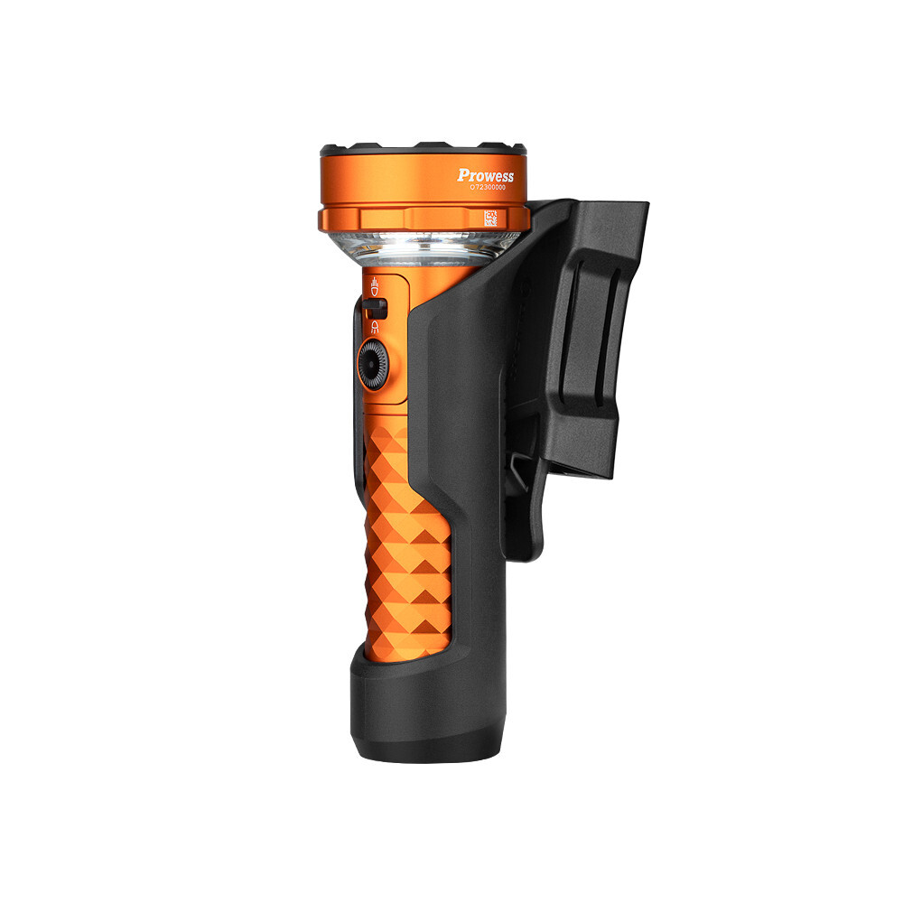 Olight Prowess Orange Flashlight/Lamp, 5000 Lumens, Forward & Reverse Lights
