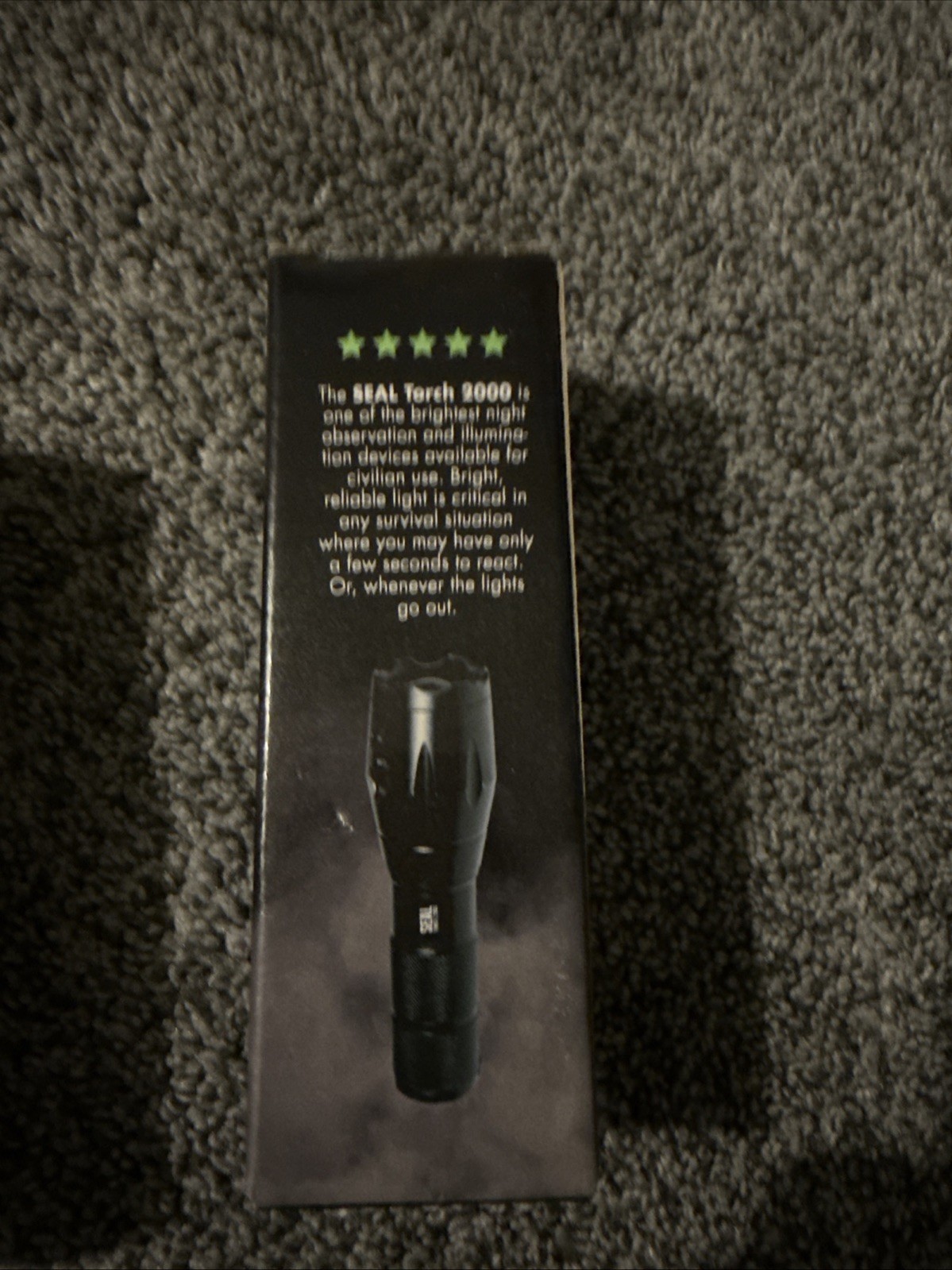 Jason Hanson Seal Torch 2000 Zoomable Metal Flashlight 2000 Lumen Brightness
