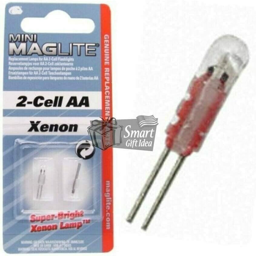 Compact 2-Pack of 800 Lumens Mini Maglite Replacement Lamps for Clear Lighting