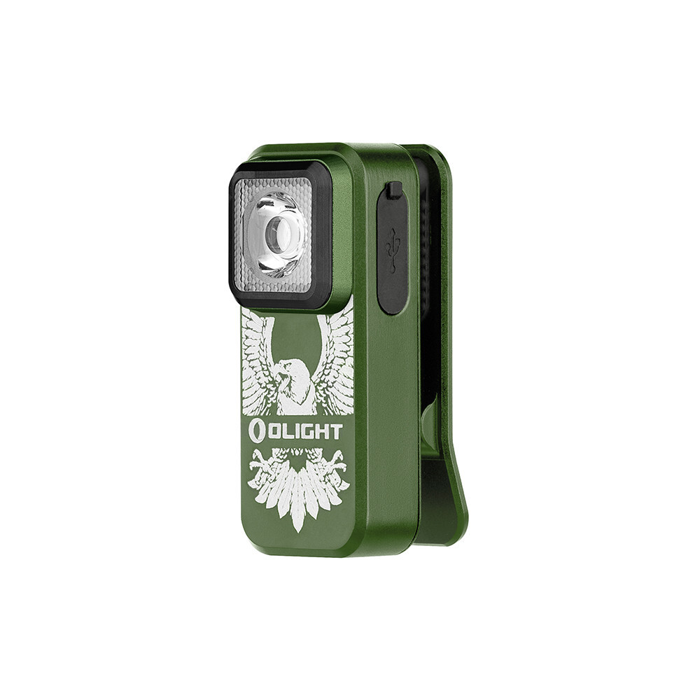 Olight Oclip OD Green Eagle Clip Light w/White & Red Light, 300 L, 70 M