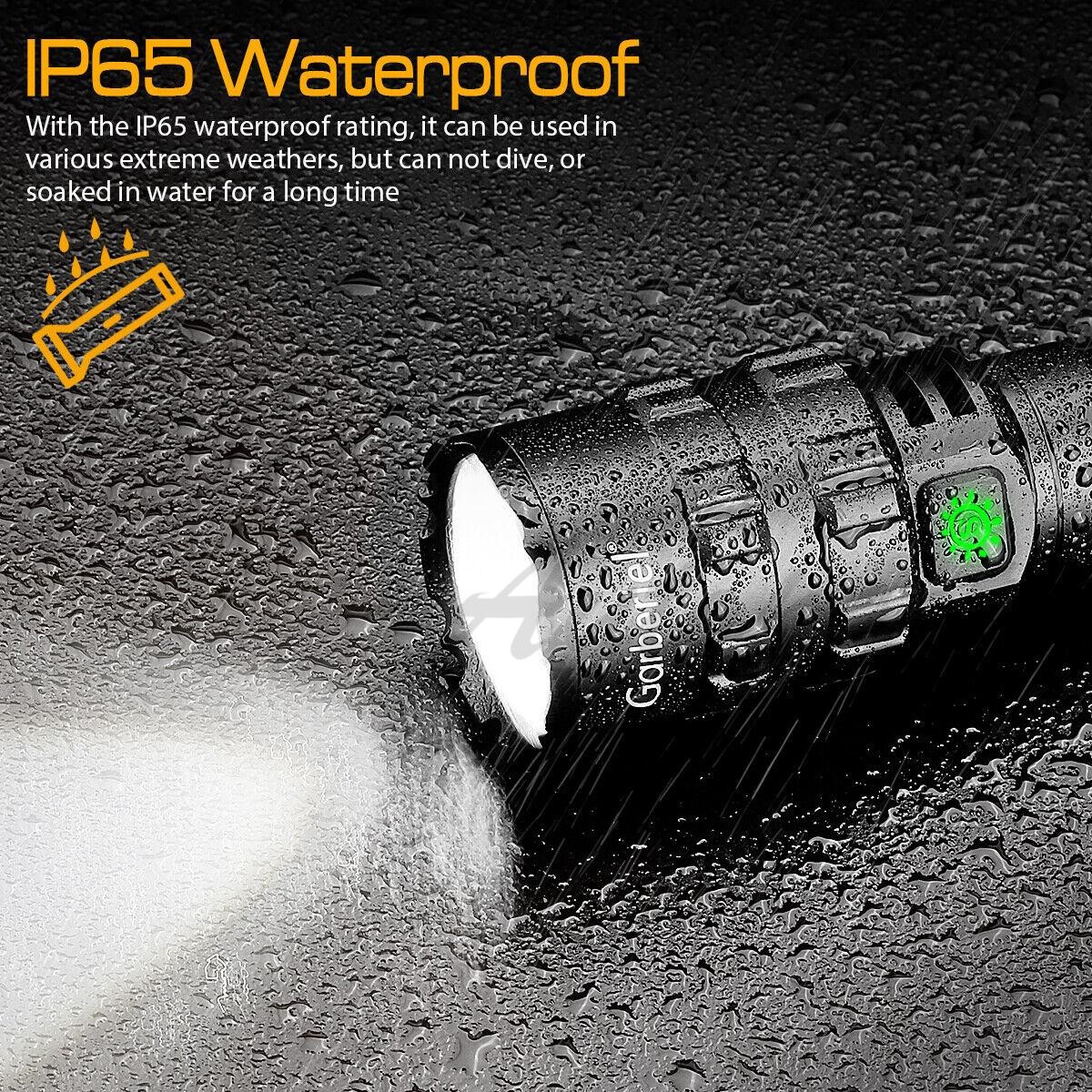1/2Pack Tactical Gun Flashlight with Picatinny Rail Mount for Hunting Shooting