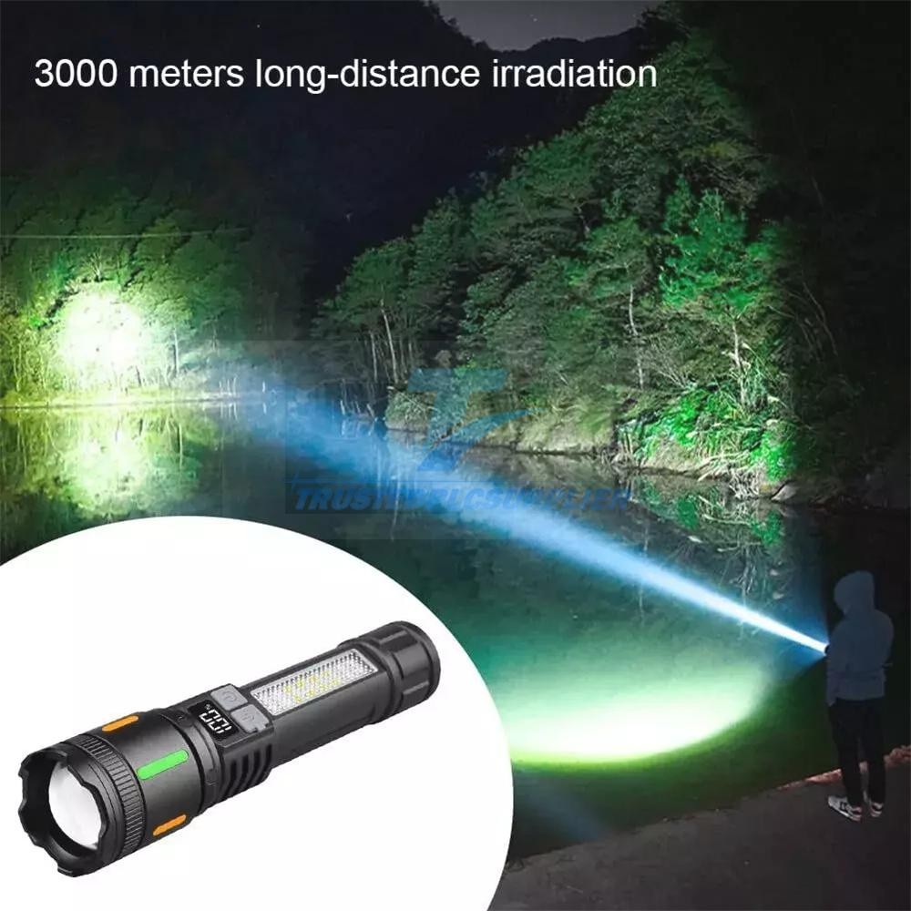 4 x 99000000 Lumens Super Bright LED USB Flashlight Rechargeable Work Light US