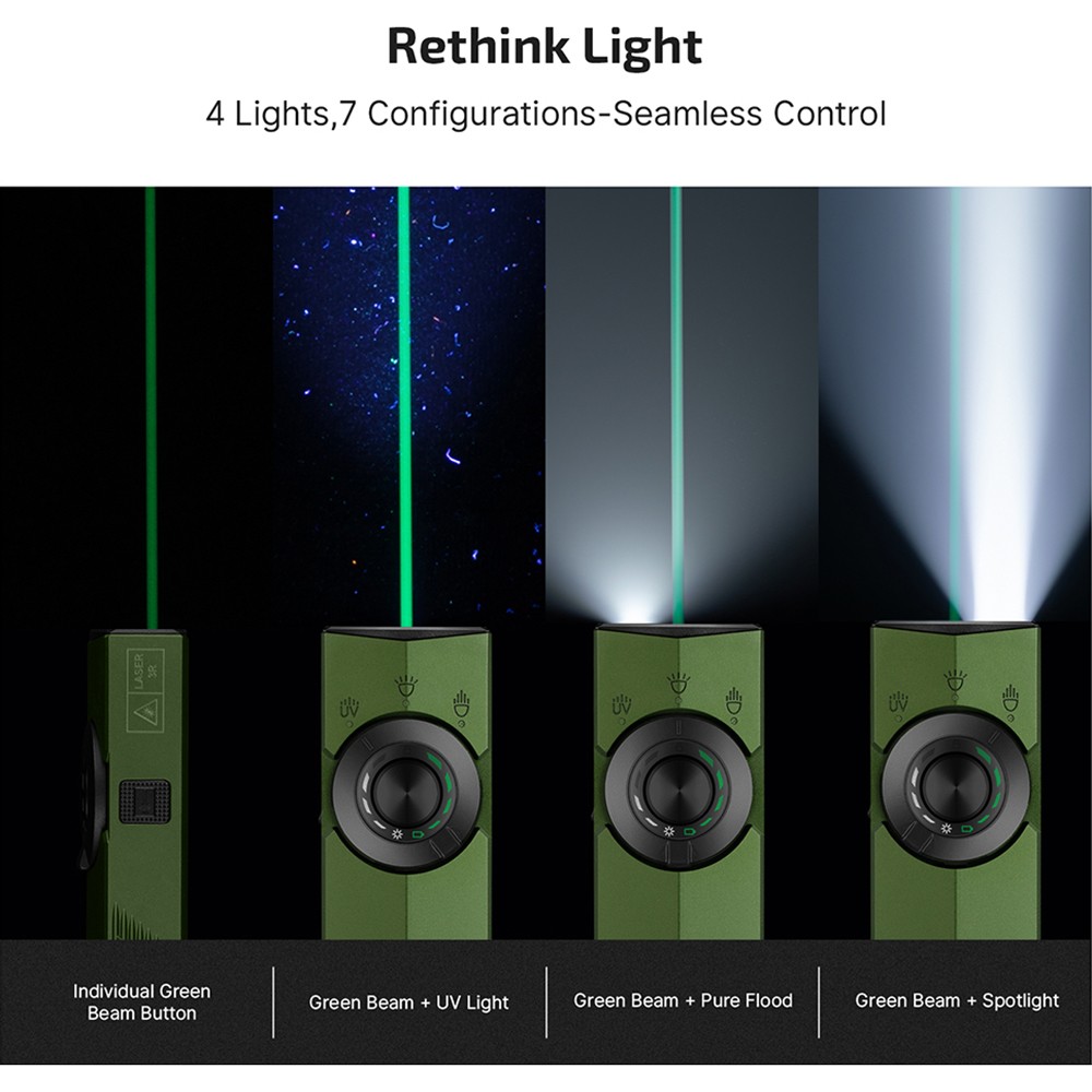 OLIGHT ArkPro 1,500 Lumens 4-in-1 EDC Flashlight, OD Green