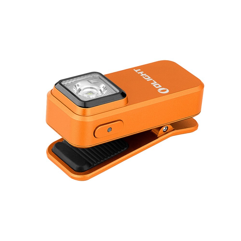 Olight Oclip Orange Clip Light w/White & Red Light, 300 Lumens, 70 Meters