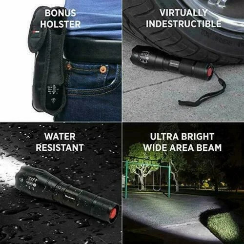 Gearlight S1000 LED Tactical Flashlight [2-PACK] – High Lumen, Zoomable, 5 Modes
