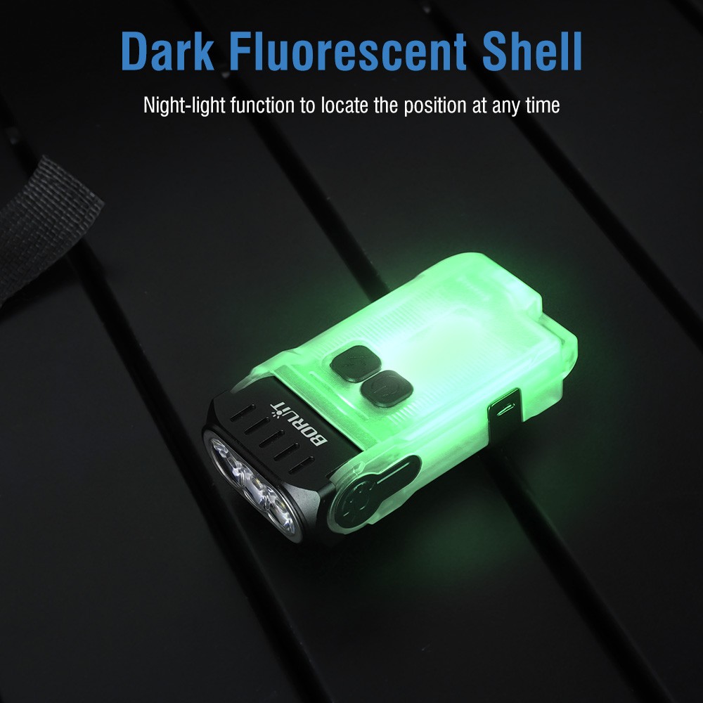 V15 EDC Flashlight 1200LM LED Keychain Work Light Magnet Type-C Pocket Lantern
