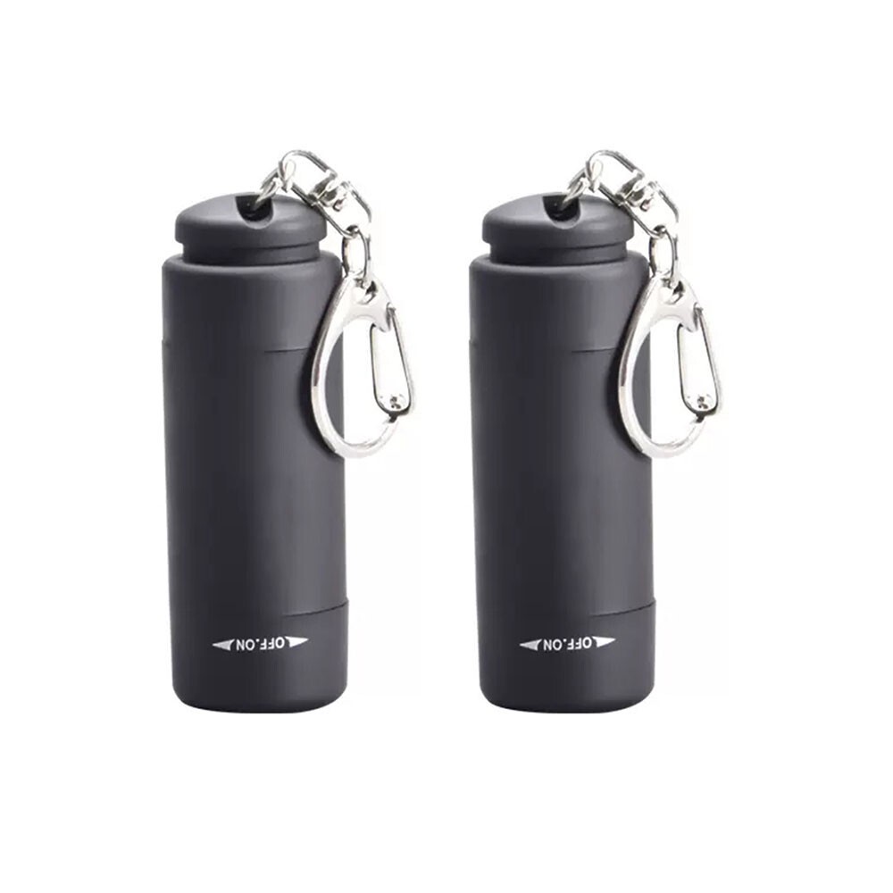 2X Portable LED Flashlight Torch USB Rechargeable Mini Pocket Keychain Light US
