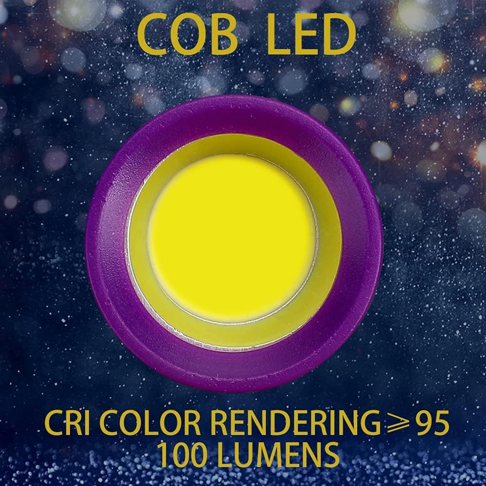 5 Pack Plastic Small Mini LED Flashlight COB Flashlights for Kids 100 Lumen with