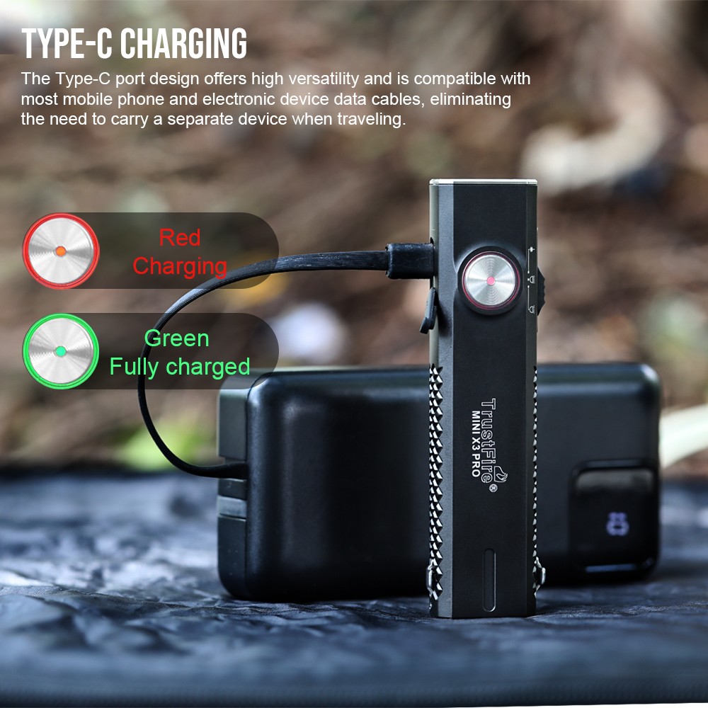 New TrustFire MiniX3-PRO 2050LM EDC Flashlight UV Green Laser Red Blue Light US