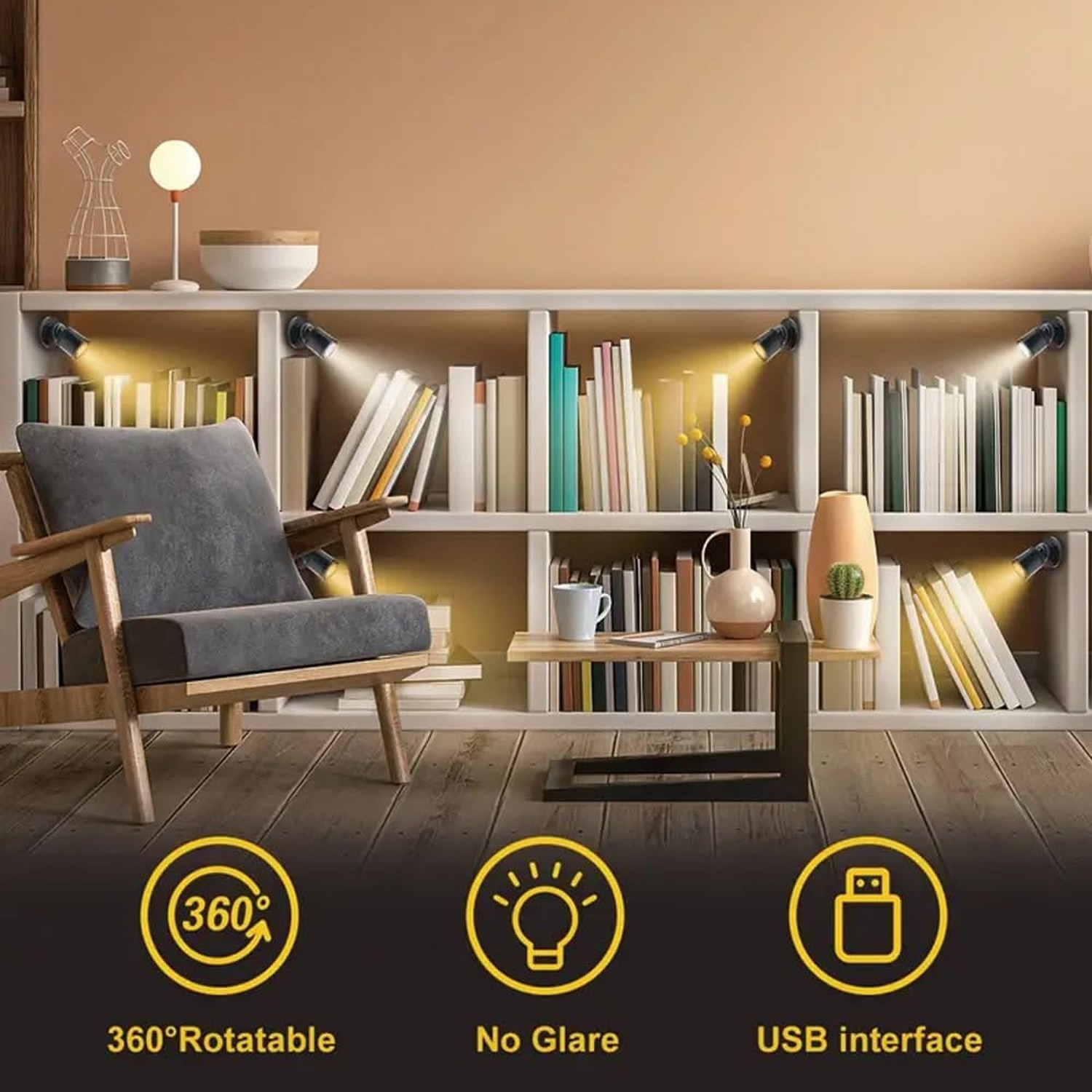 USB Powered Mini Spotlights for Displays 2-Pack – 5V Small LED Spot Lights