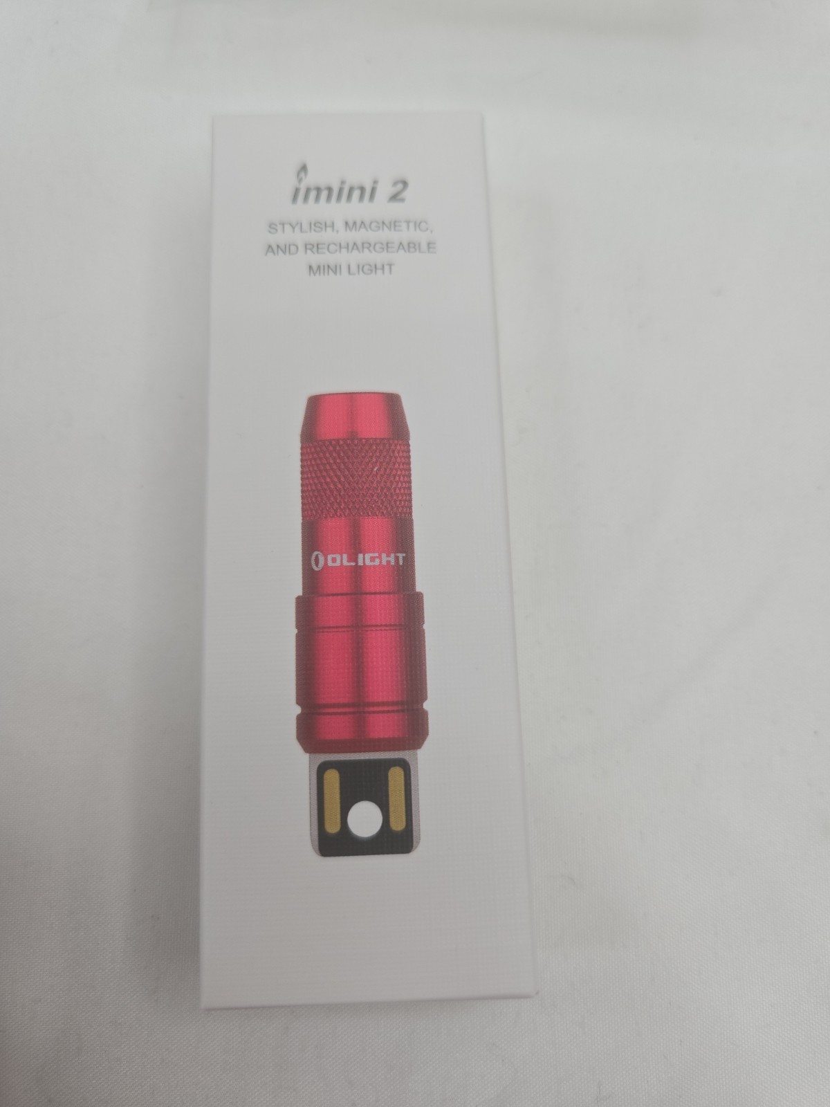 Olight imini 2 Passionate Red Rechargeable Keychain Flashlight, 50 Lumens