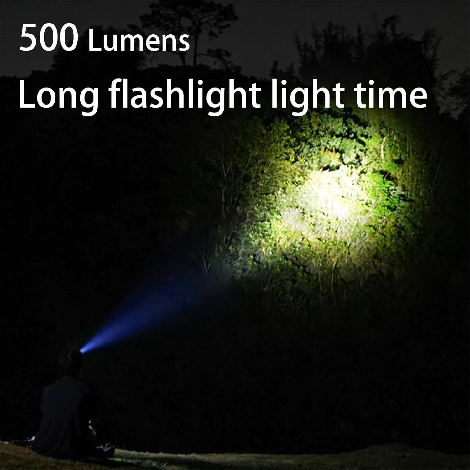 Heavy Duty LED Flashlight, 3 D Cell Battery, High Lumens, for Home Emergency,Si