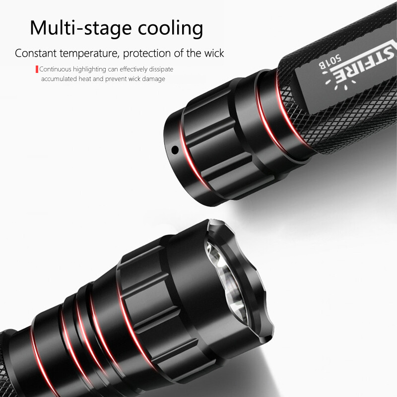 Hunting Red LED Flashlight Torch Predator Rifle Night Light 500Yards 20mm Rail