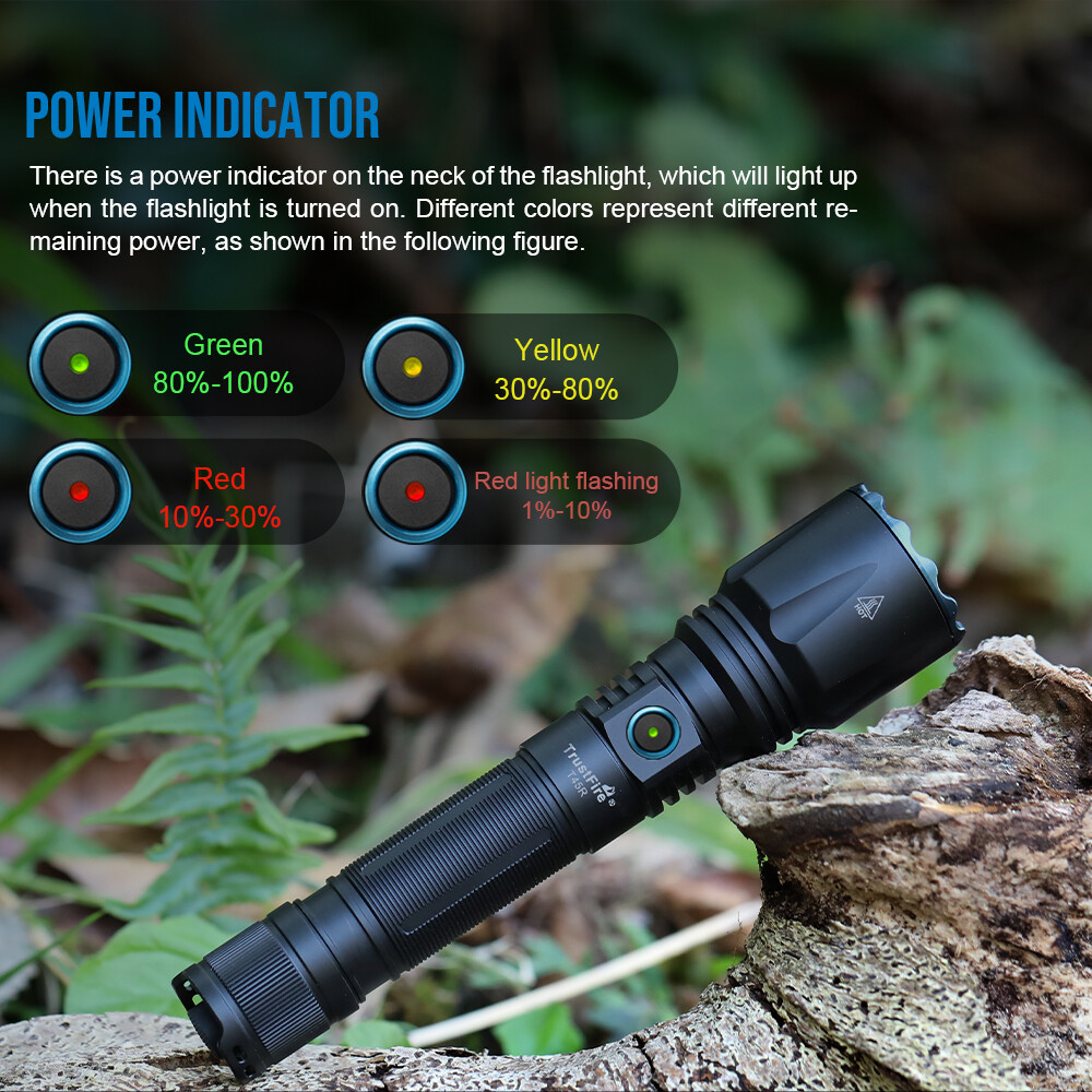 Trustfire T45R White Laser 1695Meter Range Tactical LEP Flashlight 650LM Bright