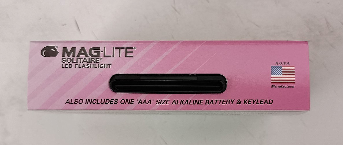 Maglite Flashlight LED Solitaire 1-Cell AAA Pink with Presentation Gift Box NBCF