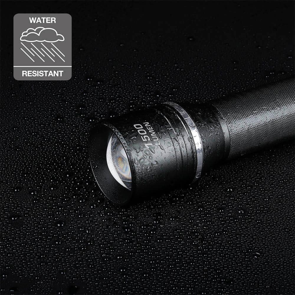 Defiant 1500 Lumens LED Slide-to-Focusing Aluminum Flashlight