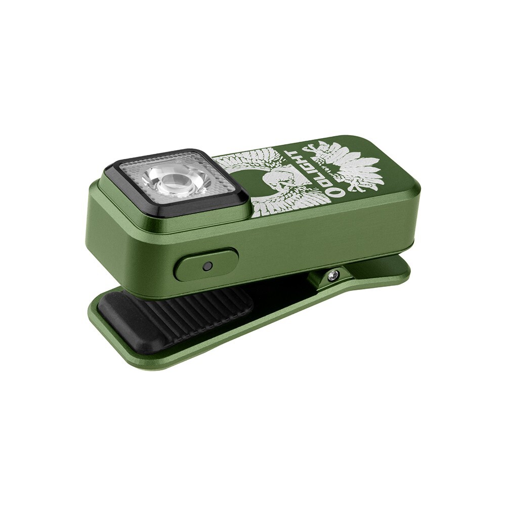 Olight Oclip Eagle Clip Light w/White & Red Light, 300 L, 70 M, Black & OD Green