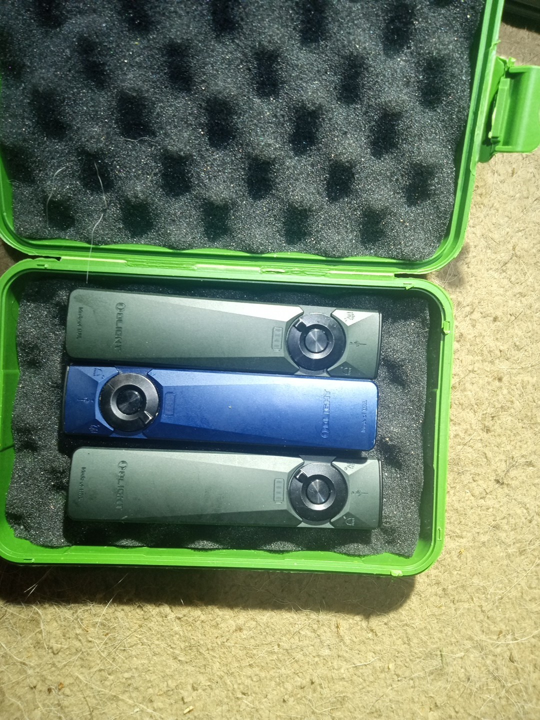 3 Count Olight Arkfeld Ultra 3 In 1 EDC Flatlights With UV, And Green Laser.
