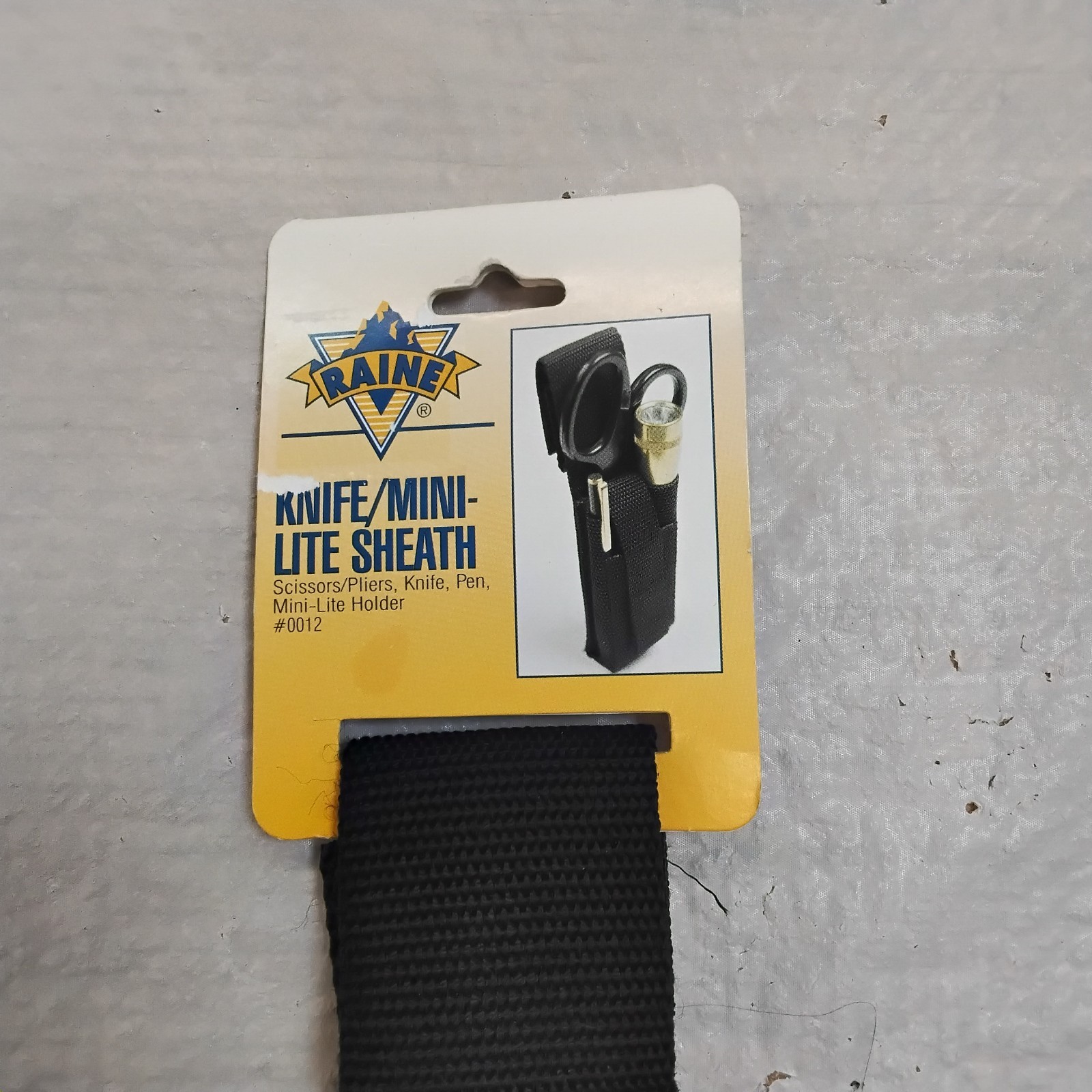 Raine Knife Mini Lite Sheath #0012 Black Nylon Belt Pouch Flashlight Pen Tool…