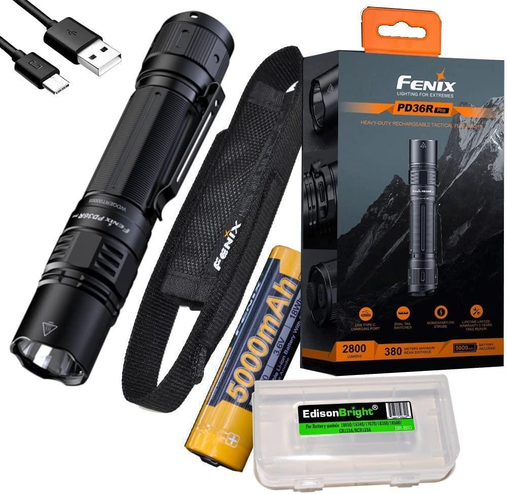 Fenix PD36R Pro 2800 Lumen USB Rechargeable LED tactical flashlight w/ BBX3