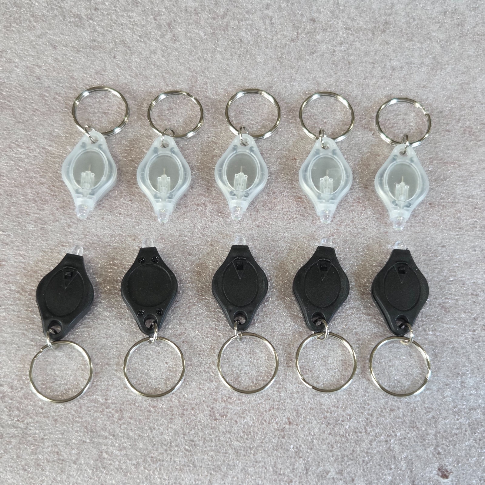10 PCS Mini LED Keychain Flashlight Key Ring Light Bright Torch Lamp Torch