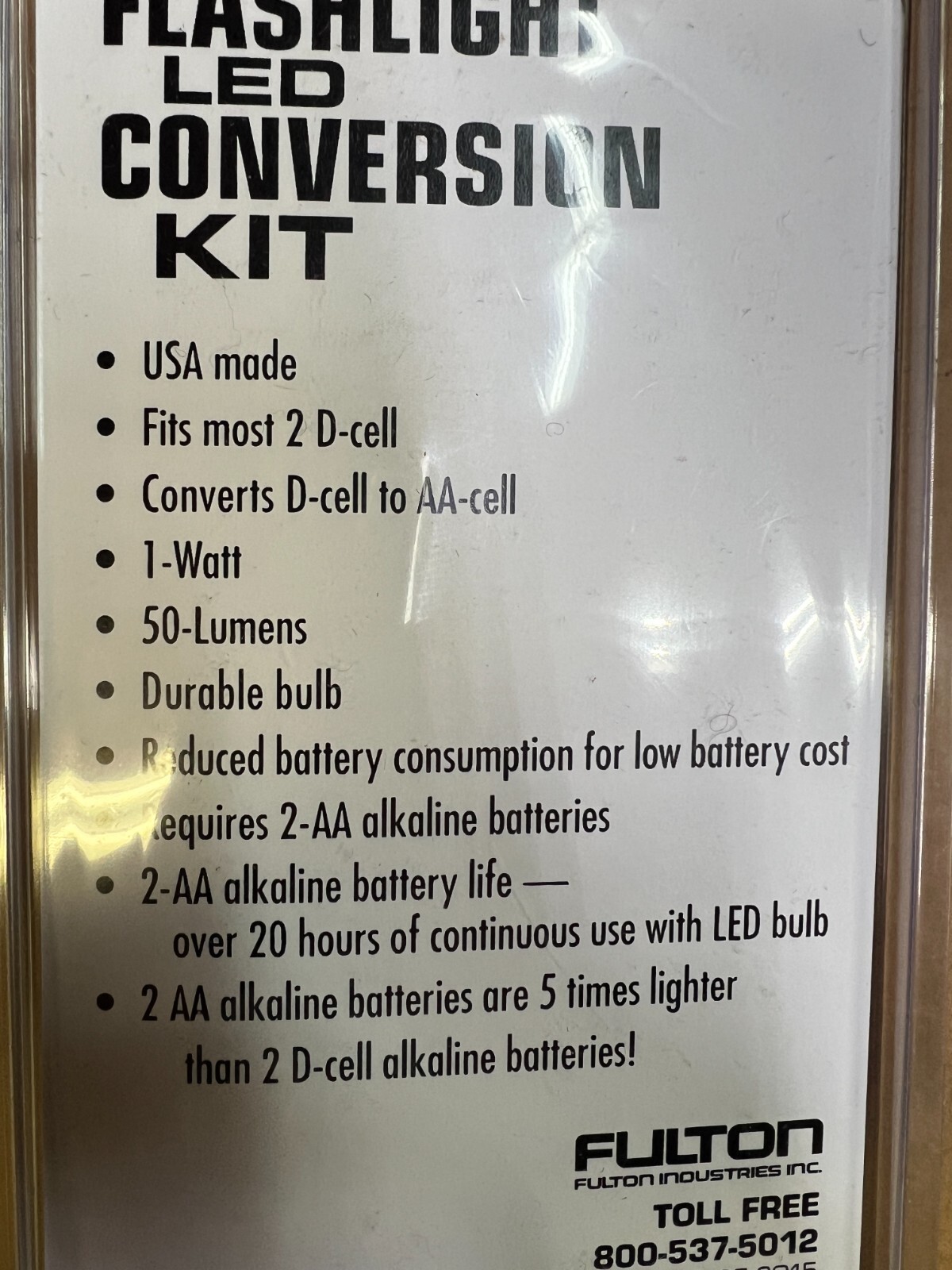 Fulton Flashlight Military N47 LED Conversion Kit BAT-LED-CS new