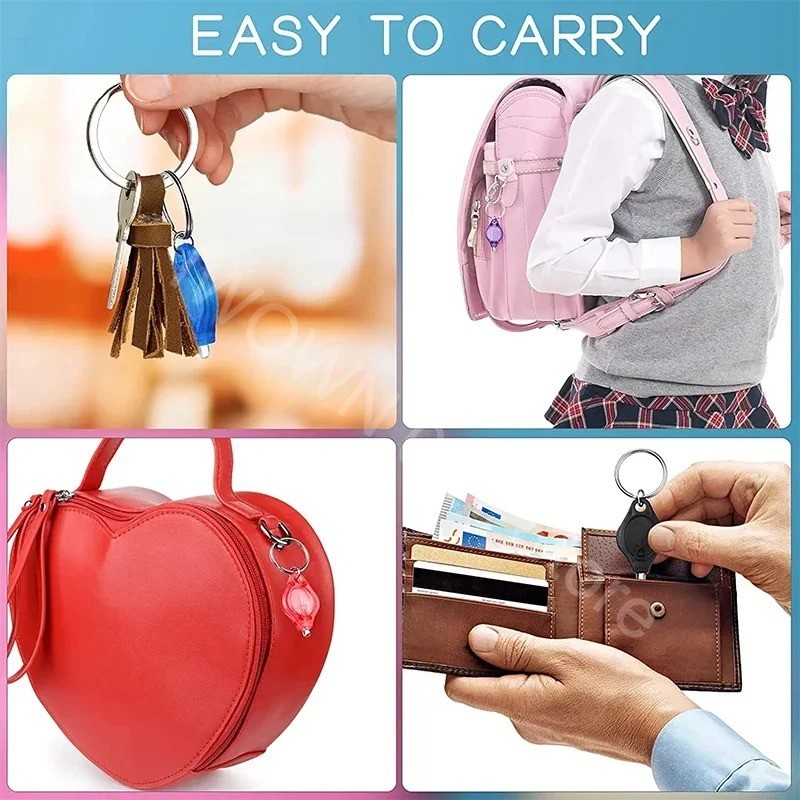 20x LED Mini Keychain Flashlight Key Ring Light Bright Lamp Torch Gifts Lights